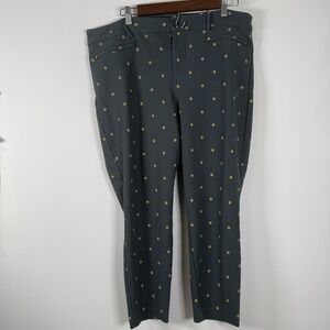 Torrid Women's Dress Pant Casual Business Teal Gold Polka Dot Plus Size Size 22